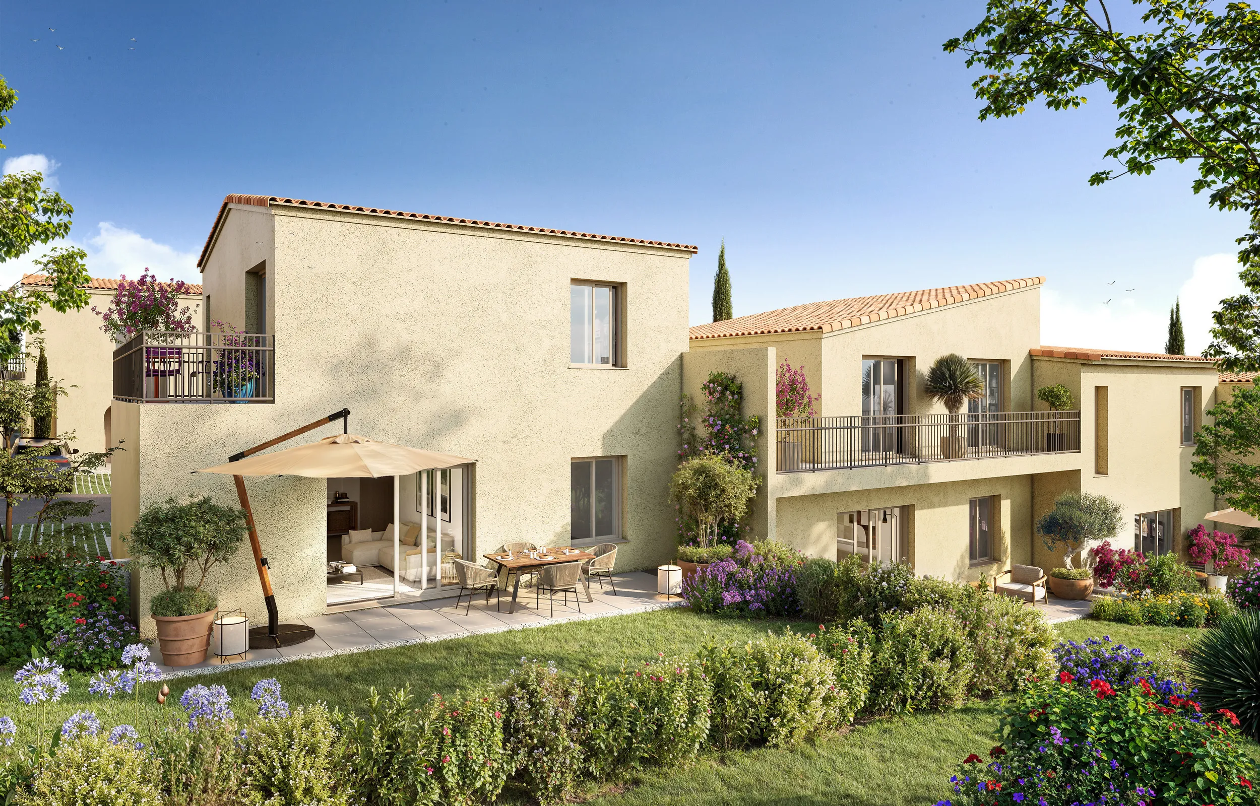 Perspective d’ambiance d’un programme immobilier