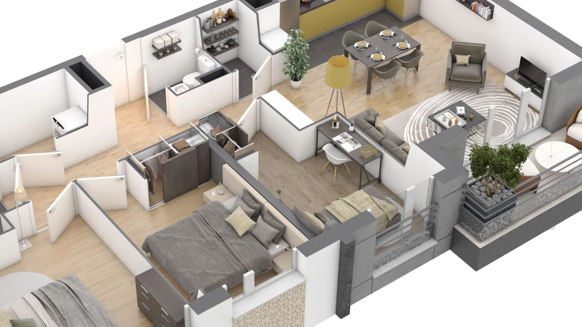 Logement en coupe
