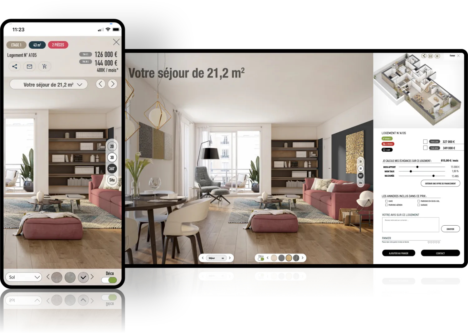 Écran VefaStore montrant un logement et ses informations